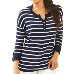 Lilly Pulitzer True Navy Moonlight Stripe Faraway Sweater